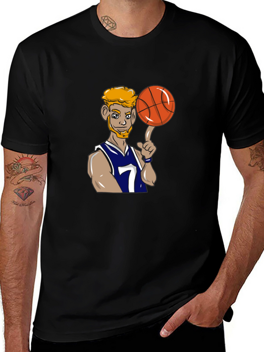 Cartoon Basketball Player Graphic Tee