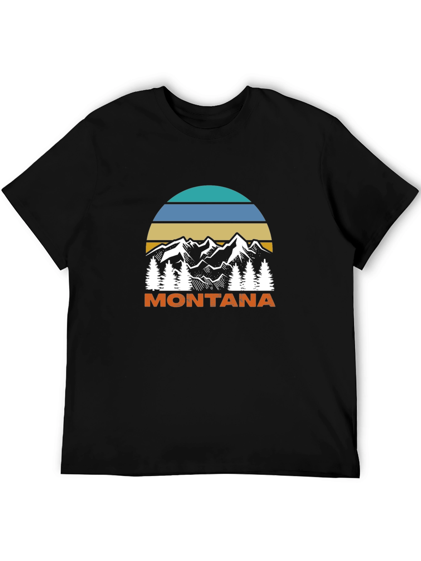 Montana Mountain Scene Graphic T-Shirt