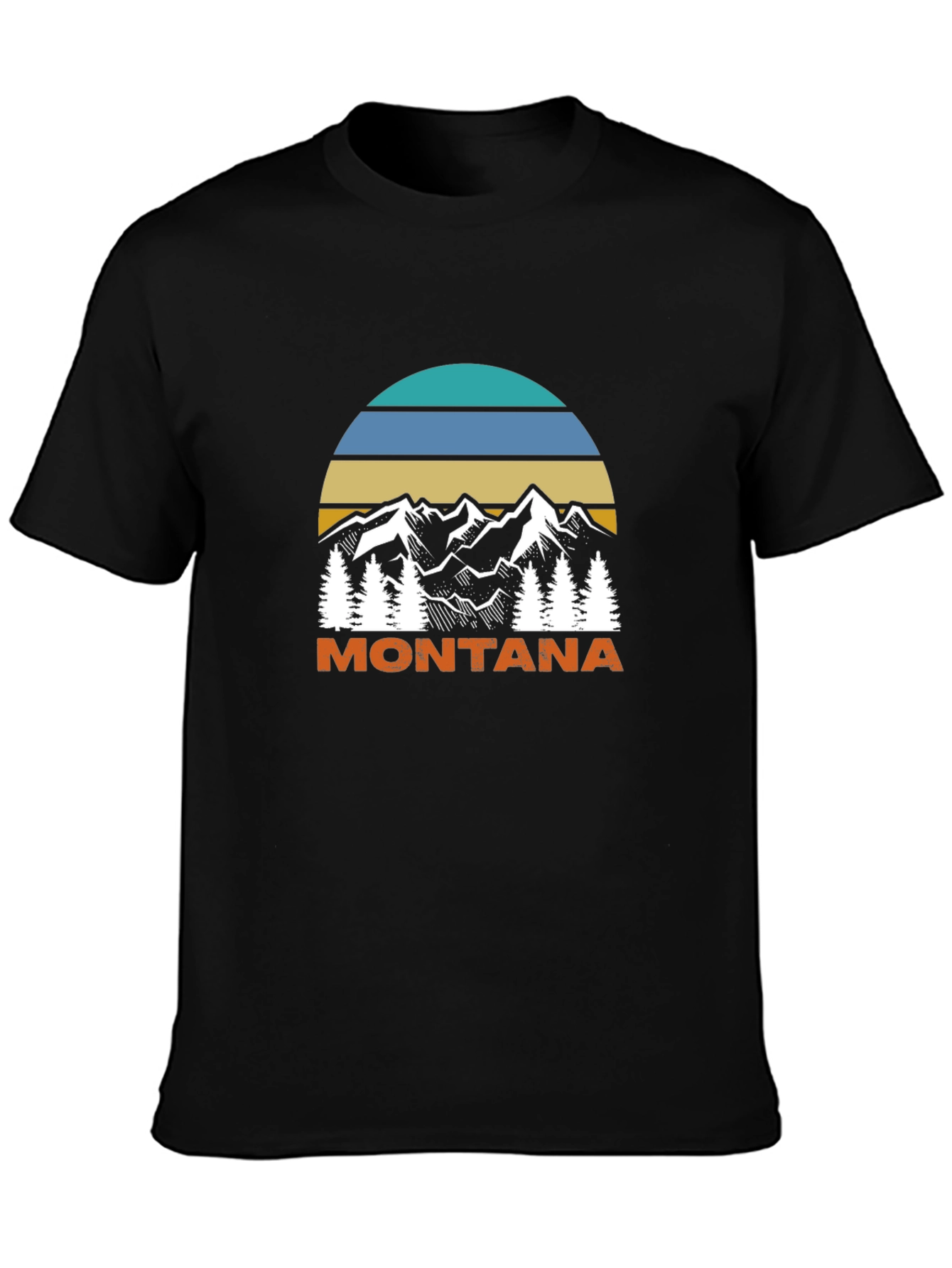 Montana Mountain Scene Graphic T-Shirt