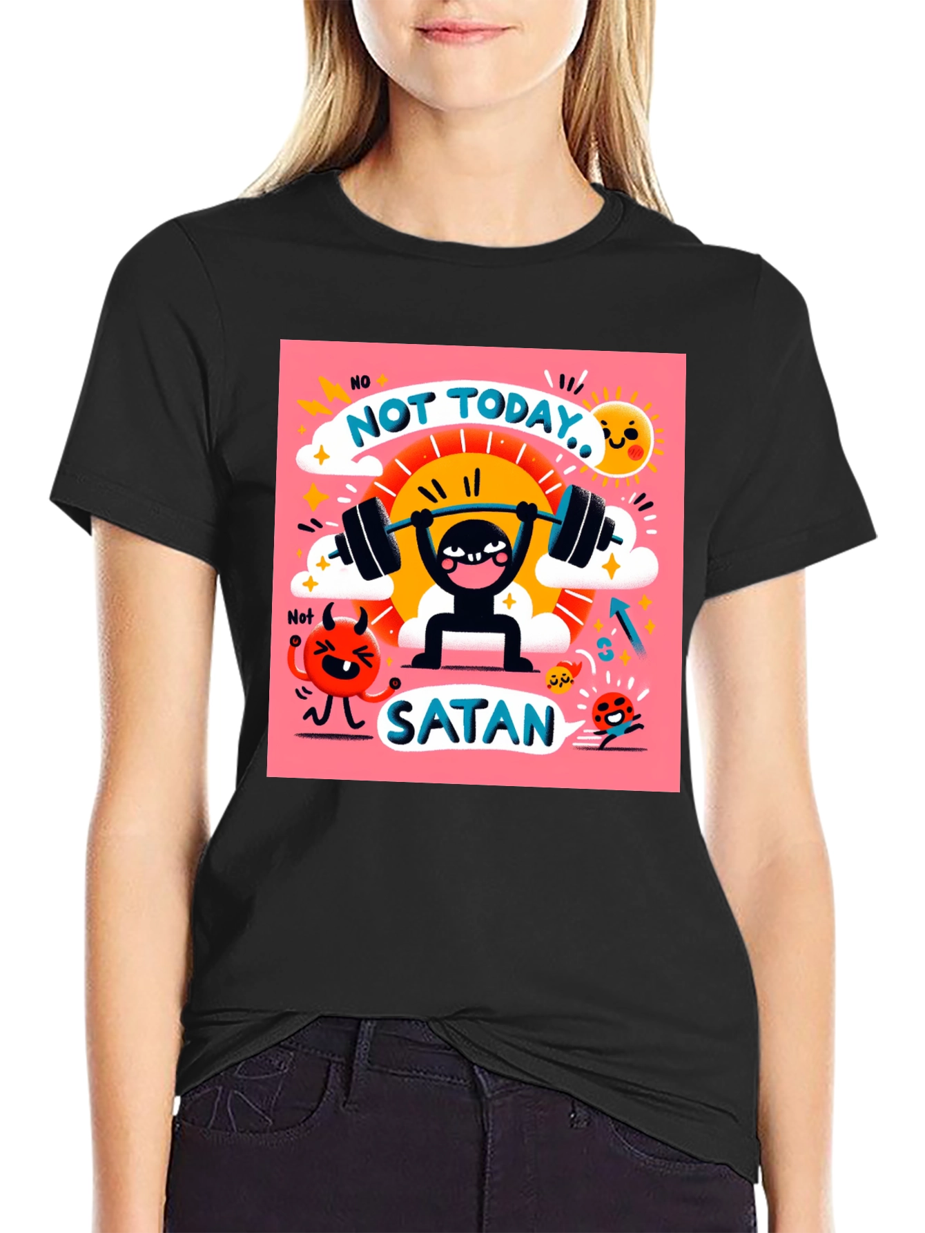 Not Today Satan Graphic T-Shirt