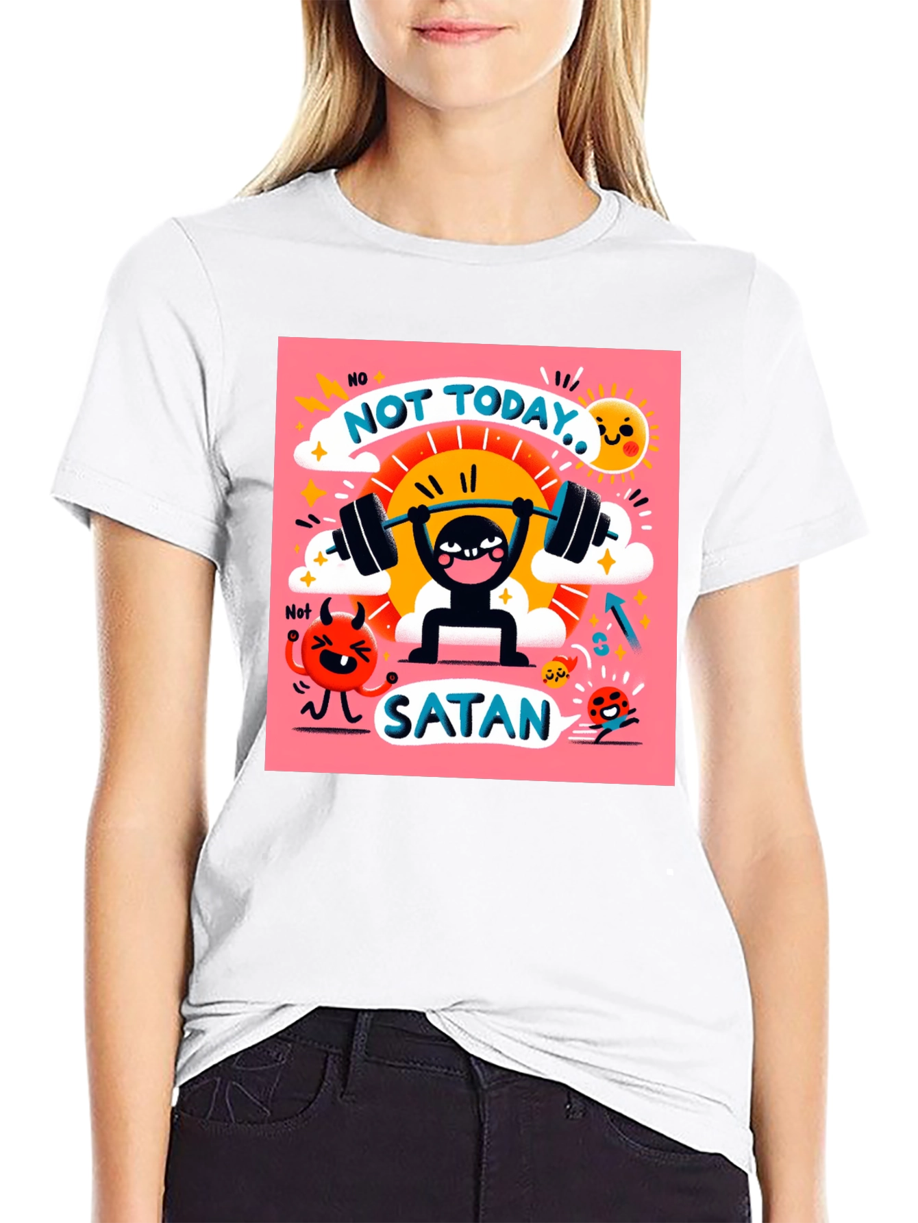 Not Today Satan Graphic T-Shirt
