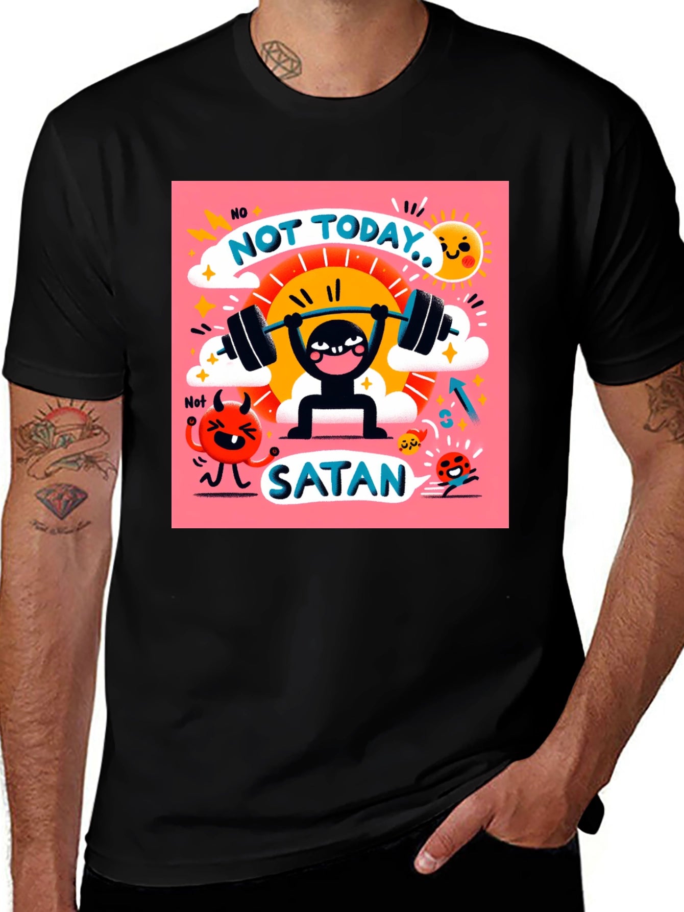 Not Today Satan Graphic T-Shirt