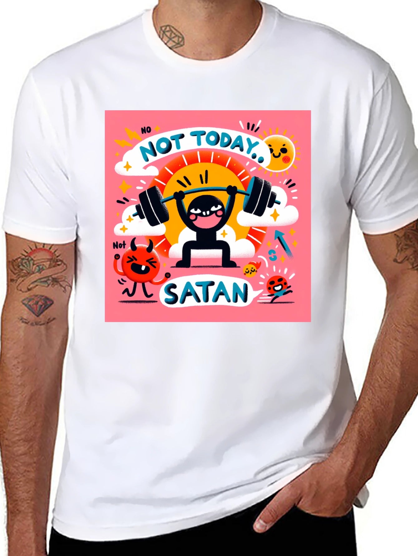 Not Today Satan Graphic T-Shirt