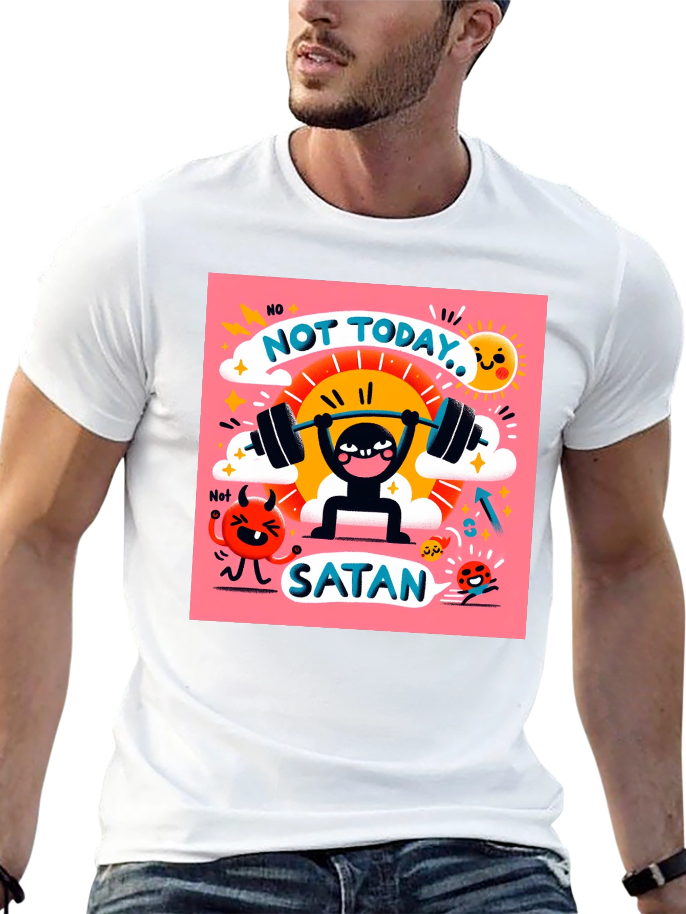 Not Today Satan Graphic T-Shirt