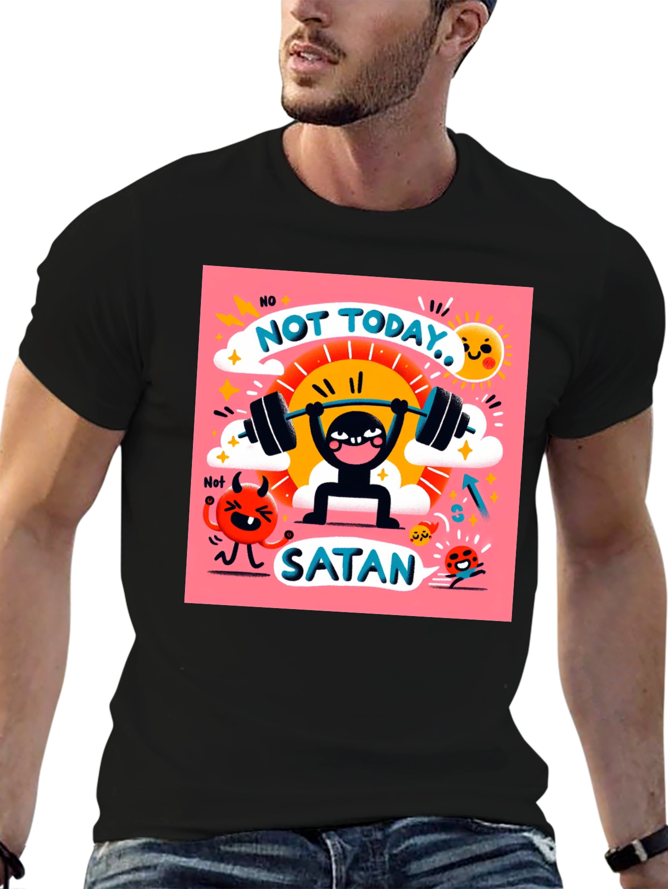 Not Today Satan Graphic T-Shirt