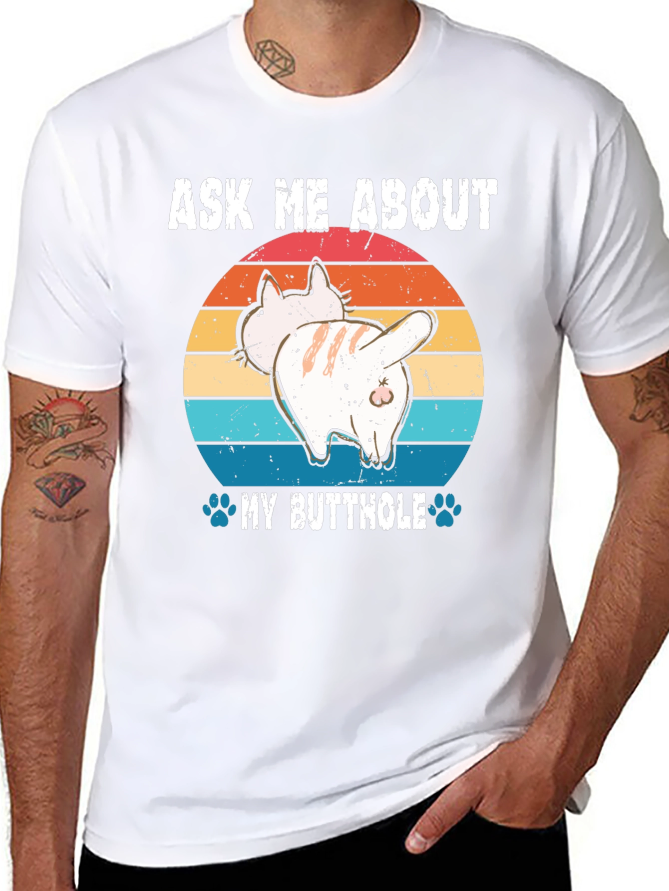 Ask Me About My Butthole Cat T-Shirt