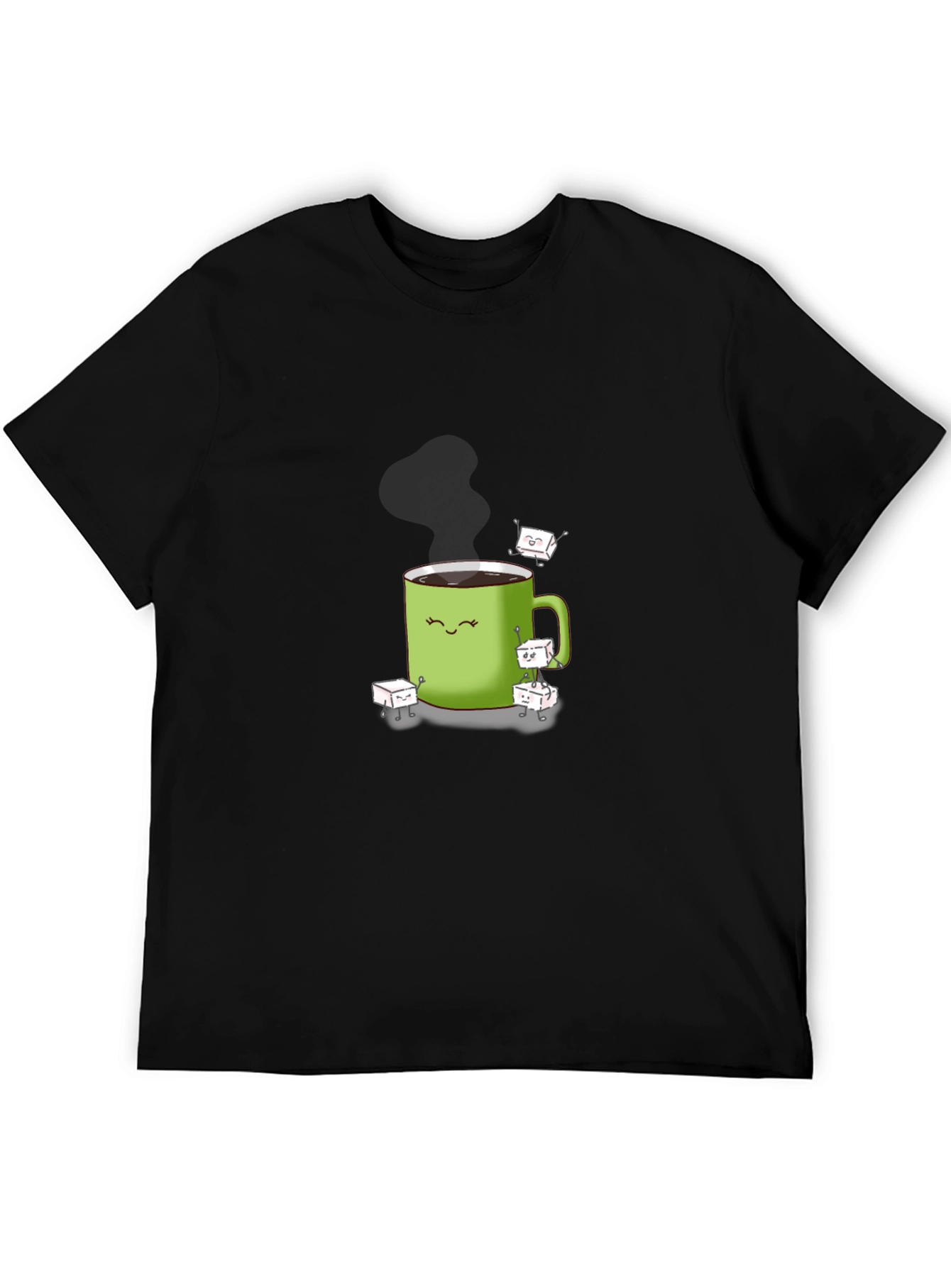 Coffee Cup & Sugar Cubes Graphic T-Shirt