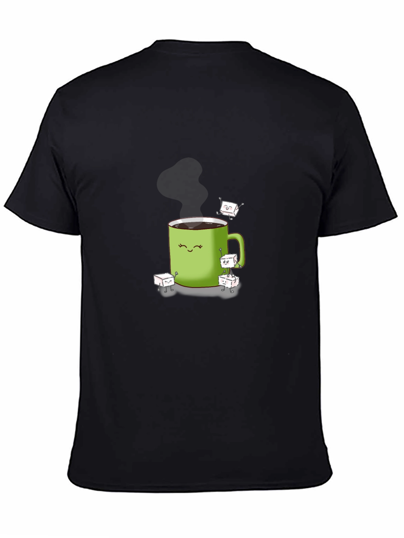 Coffee Cup & Sugar Cubes Graphic T-Shirt