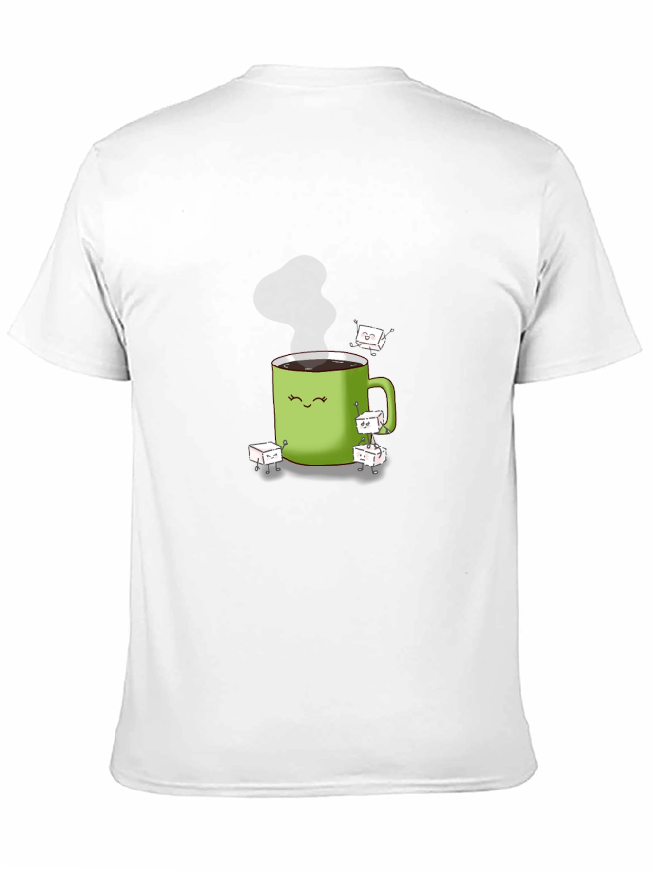 Coffee Cup & Sugar Cubes Graphic T-Shirt