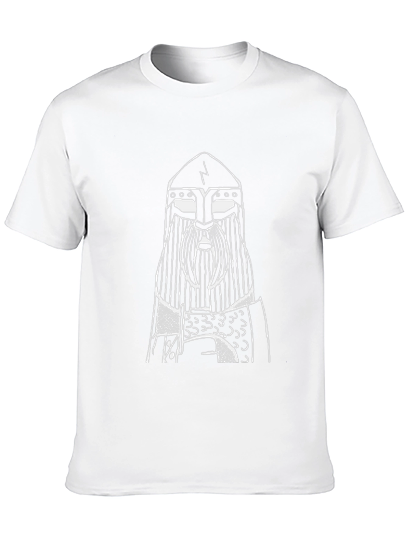 Viking Warrior Graphic Tee - Black Cotton T-Shirt