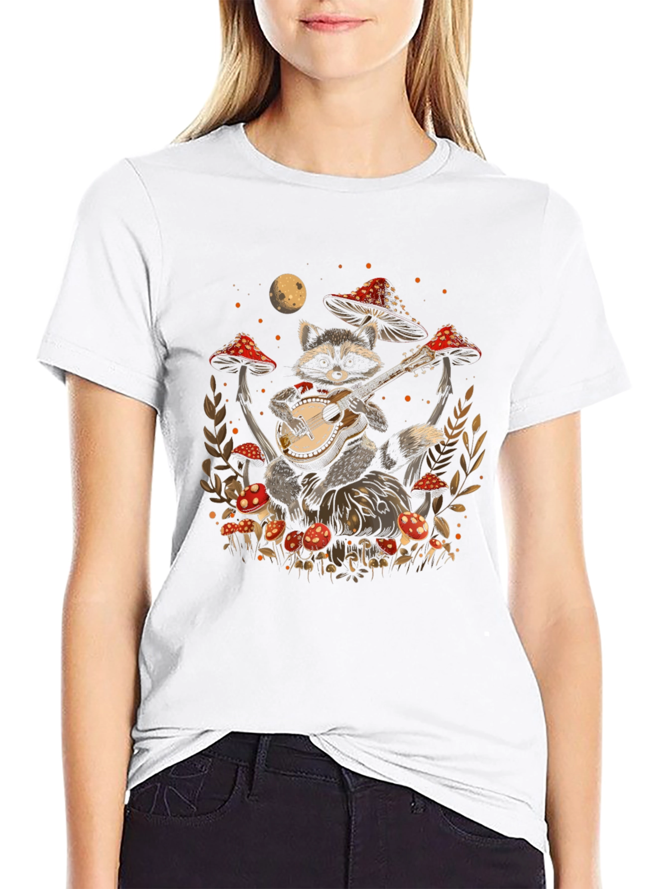 Raccoon Guitarist Graphic Tee