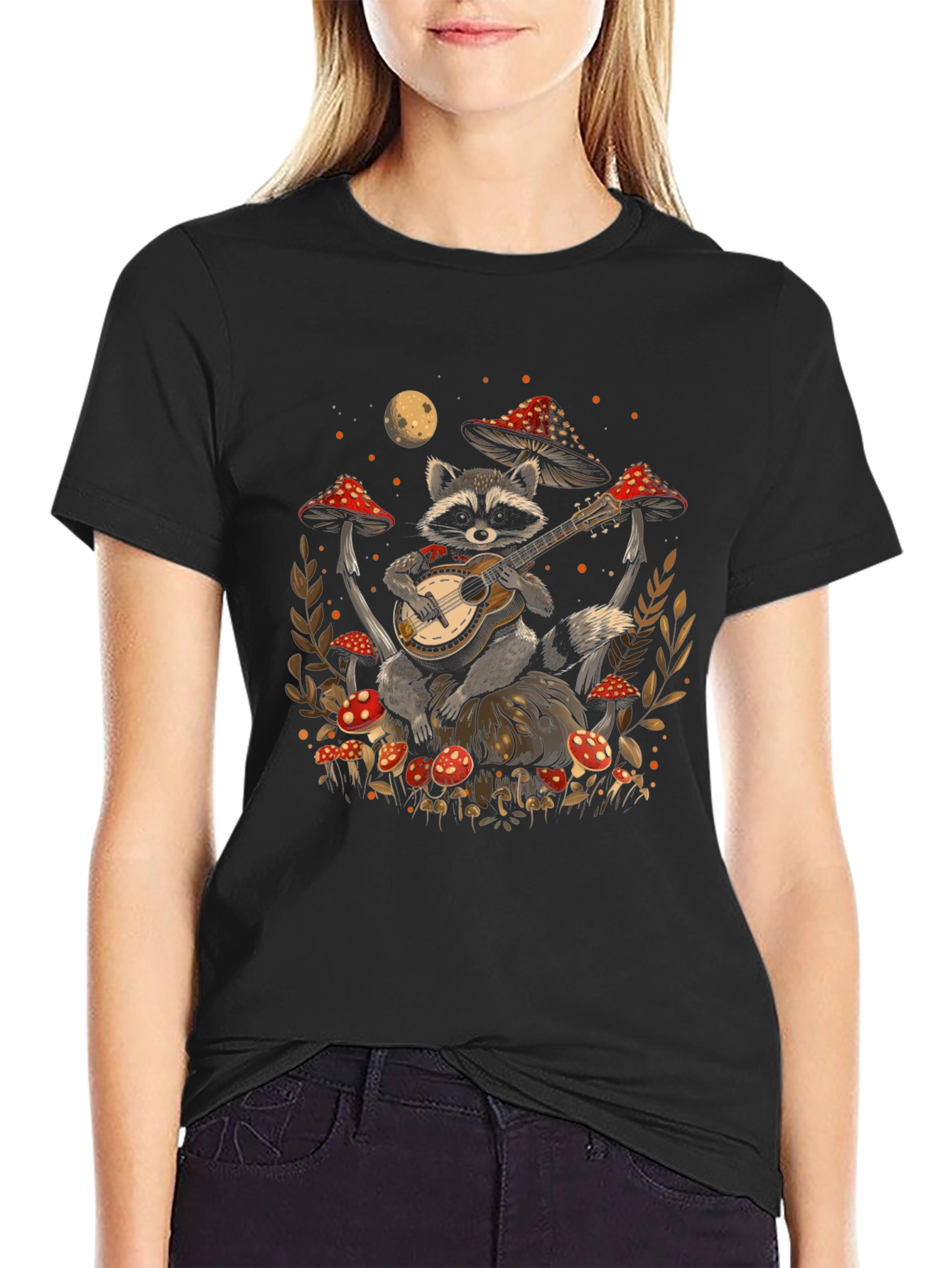 Raccoon Guitarist Graphic Tee