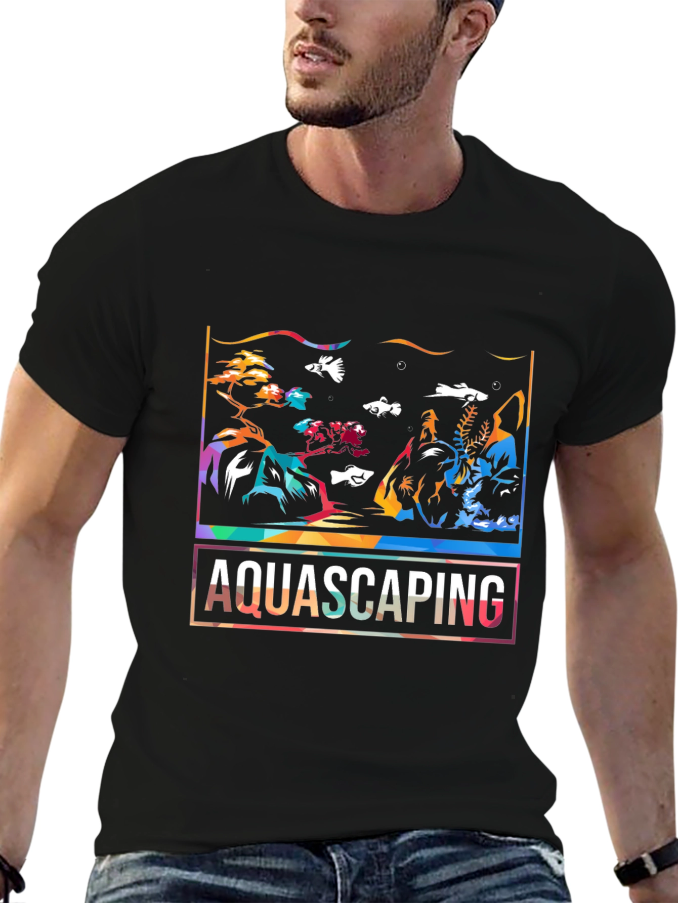 Aquascaping Graphic T-Shirt - Stylish Aquarium Art Tee