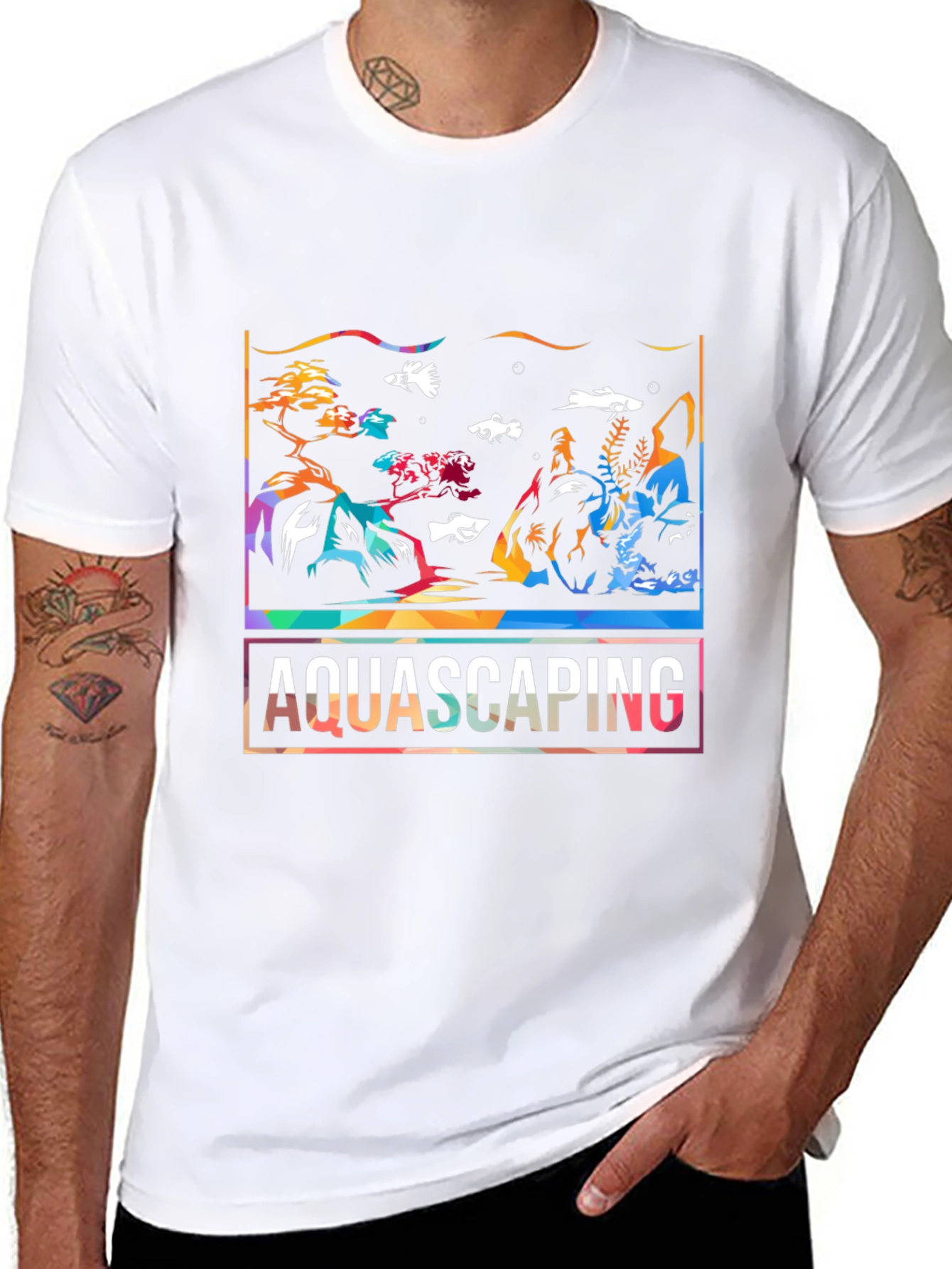 Aquascaping Graphic T-Shirt - Stylish Aquarium Art Tee