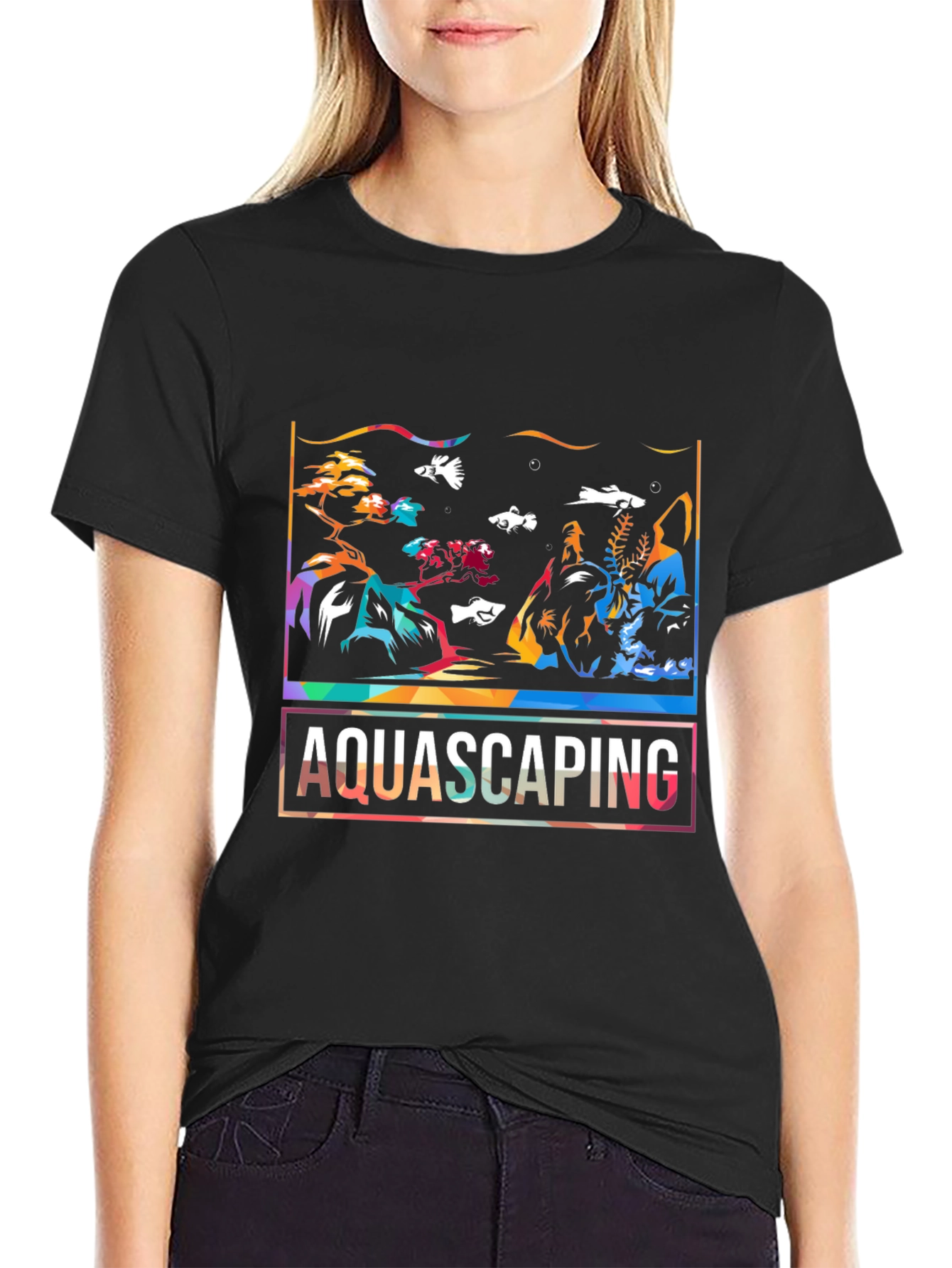 Aquascaping Graphic T-Shirt - Stylish Aquarium Art Tee