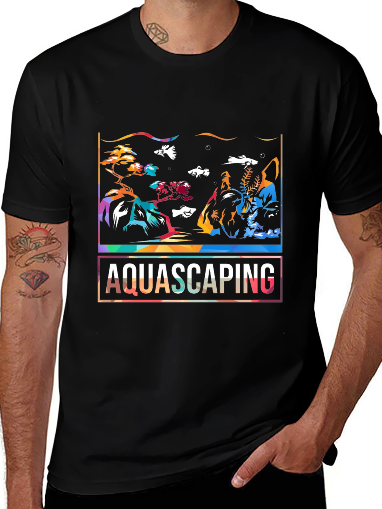 Aquascaping Graphic T-Shirt - Stylish Aquarium Art Tee