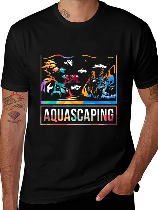 Aquascaping Graphic T-Shirt - Stylish Aquarium Art Tee