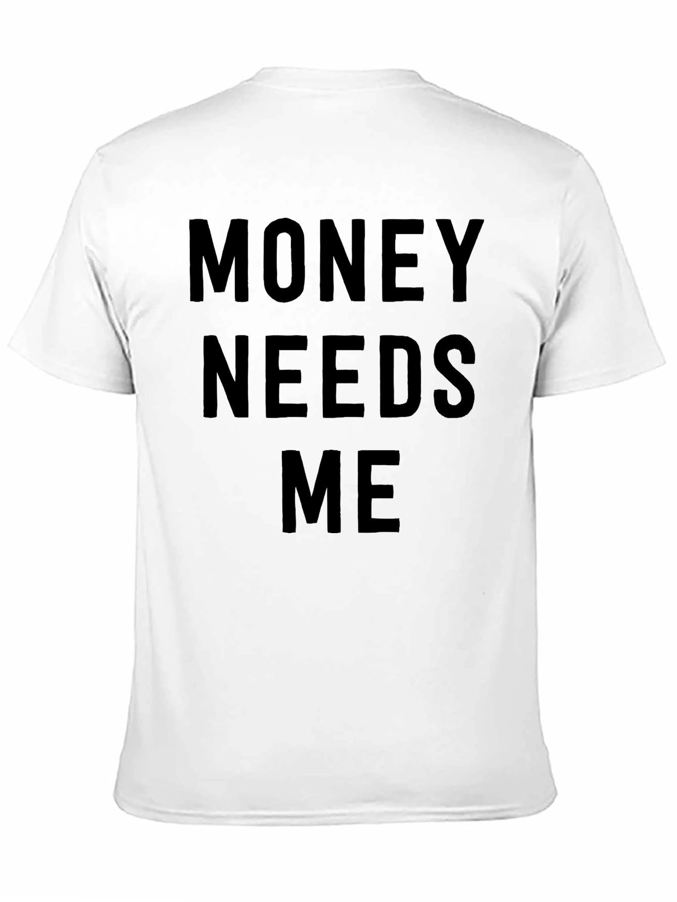 Money Needs Me Black Graphic Tee - Mens