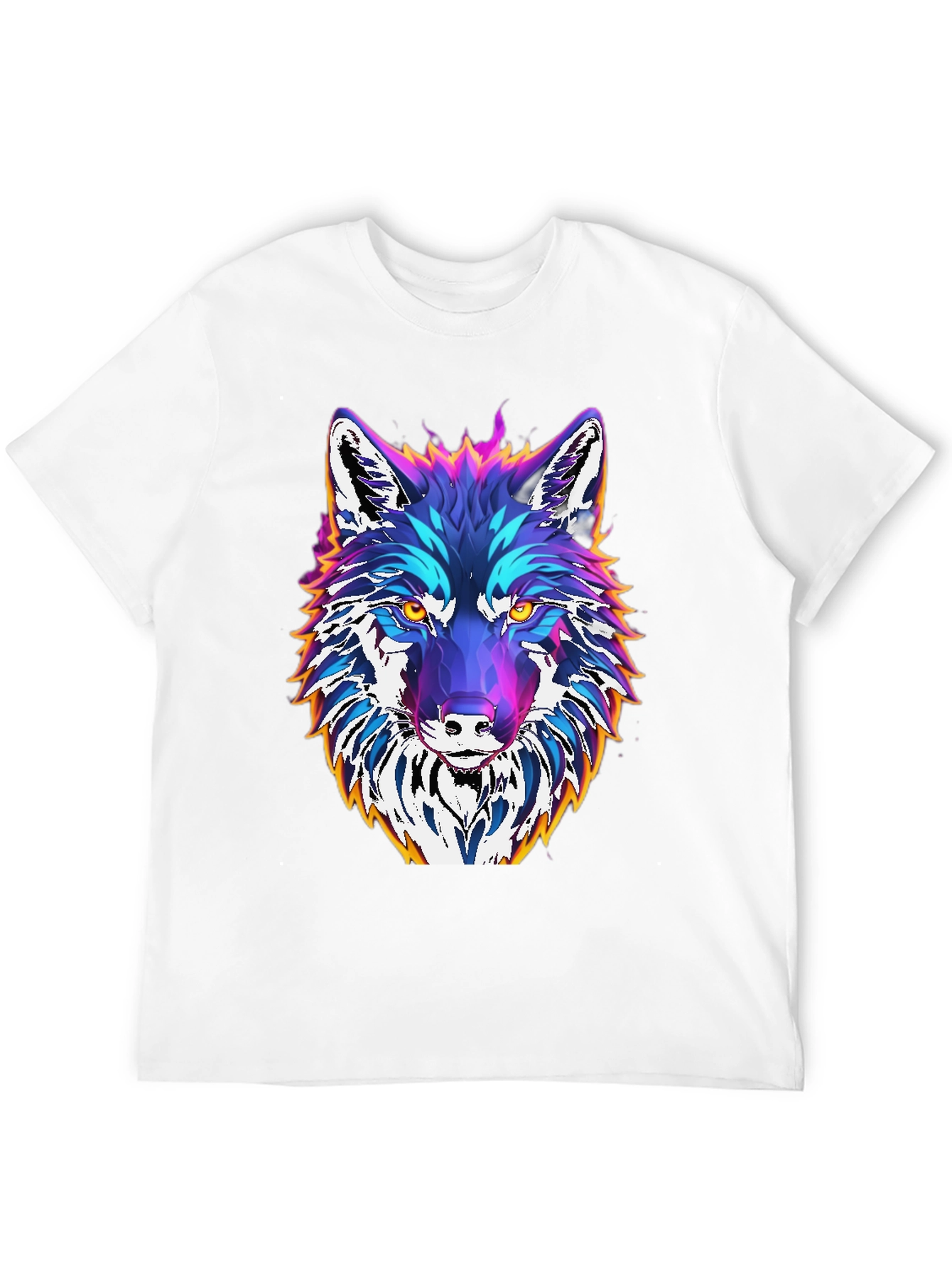 Vibrant Wolf Graphic Tee - Unique Design