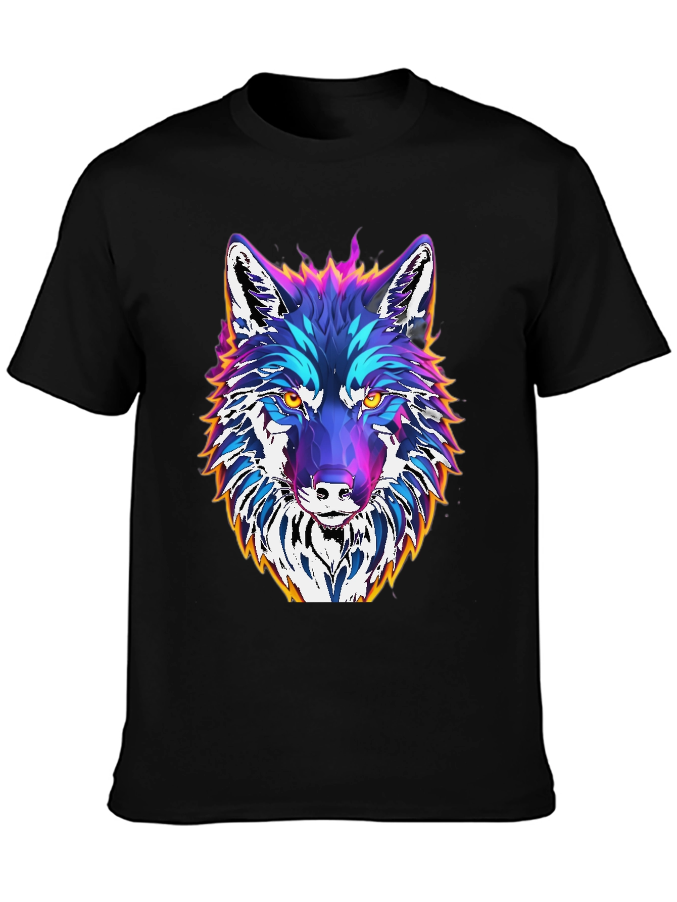 Vibrant Wolf Graphic Tee - Unique Design