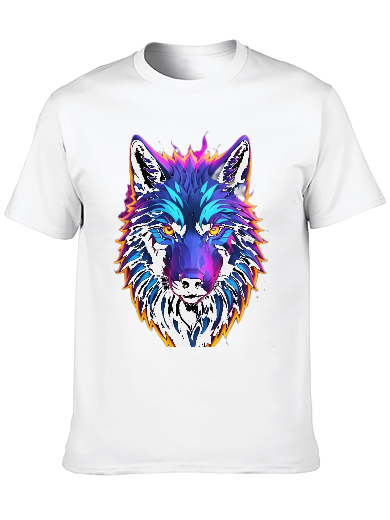 Vibrant Wolf Graphic Tee - Unique Design