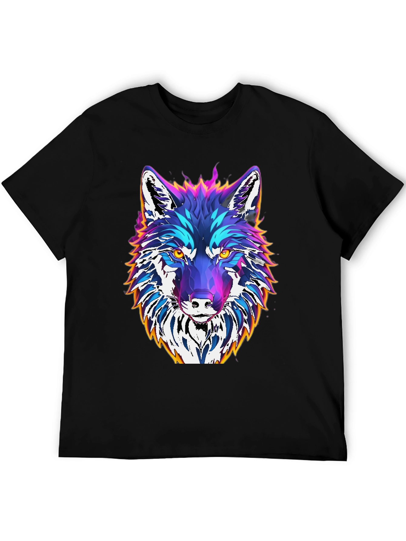 Vibrant Wolf Graphic Tee - Unique Design