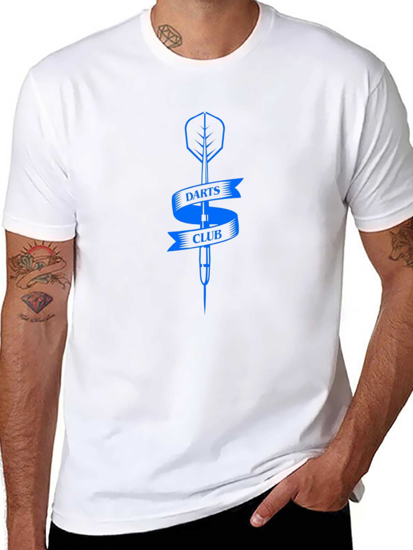 Darts Club Graphic Tee - Stylish Black T-Shirt