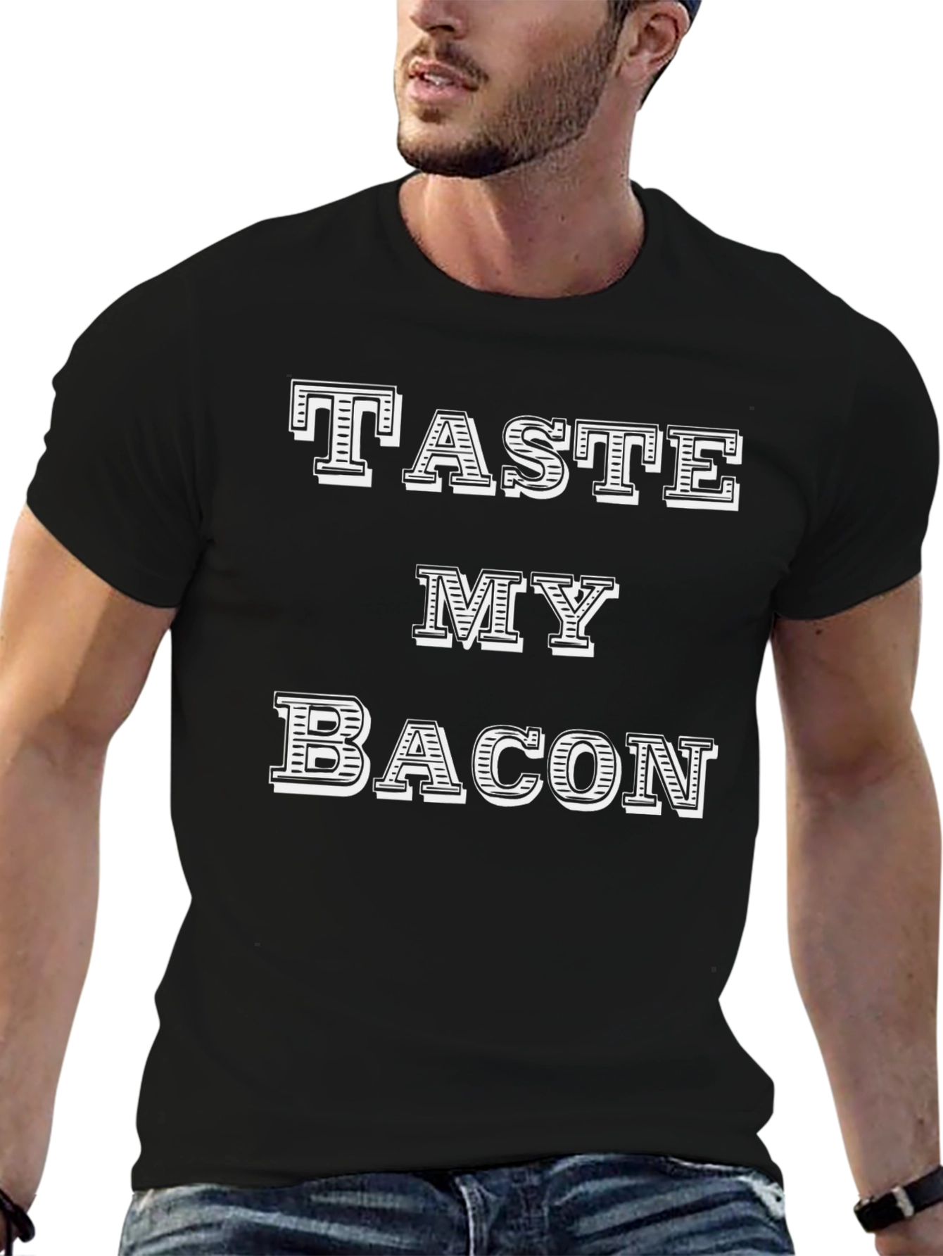 Taste My Bacon Black T-Shirt