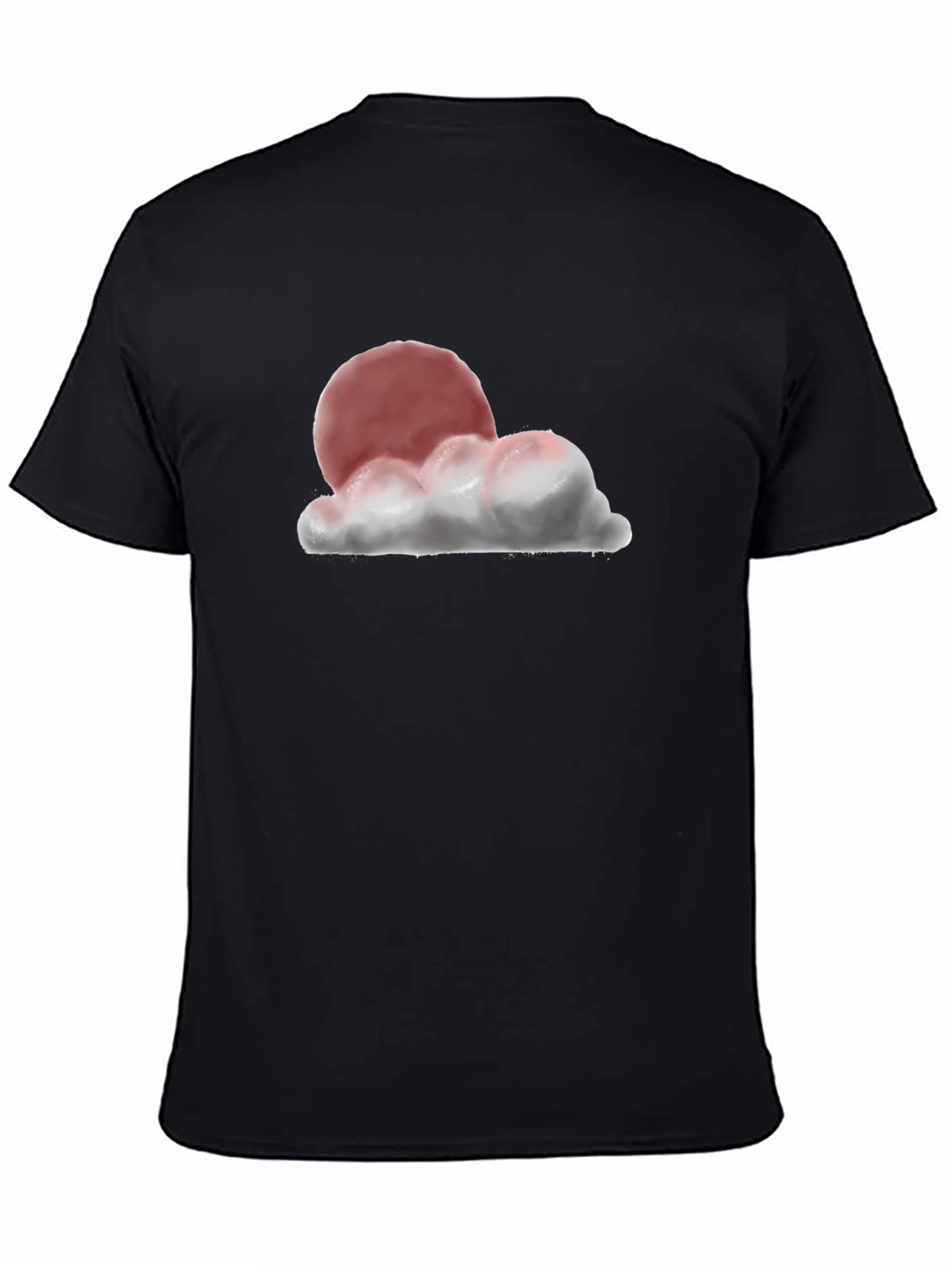 Sunset Cloud Graphic T-Shirt - Relaxed Fit Black Tee