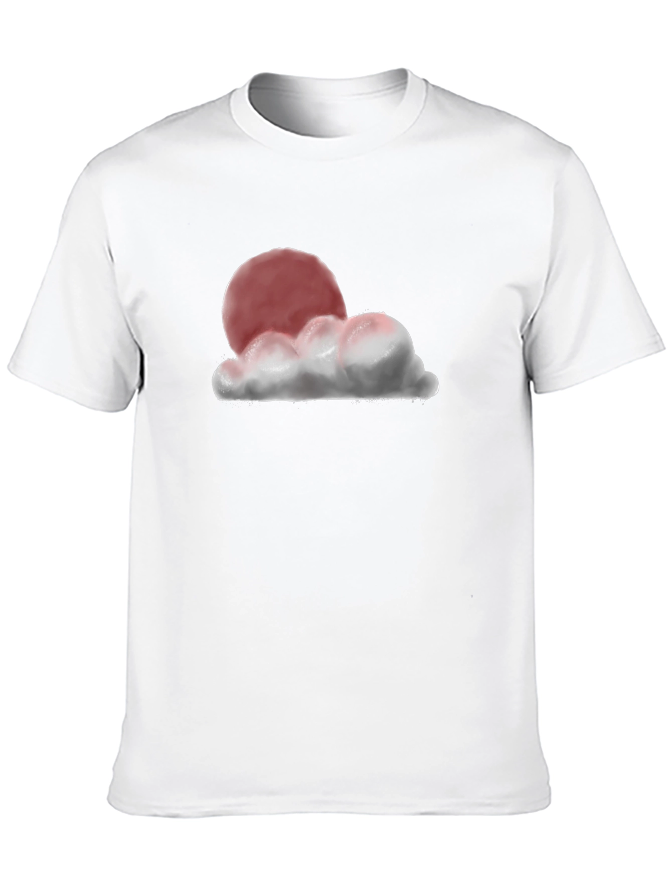 Sunset Cloud Graphic T-Shirt - Relaxed Fit Black Tee