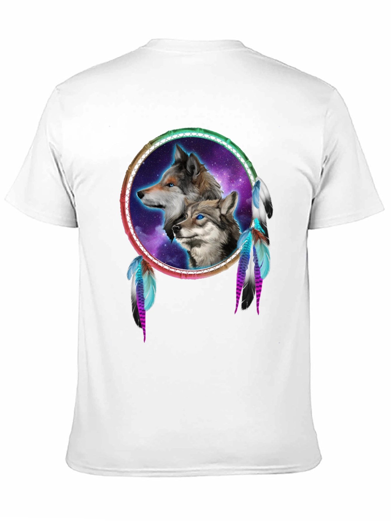 Wolf Dreamcatcher Black T-Shirt
