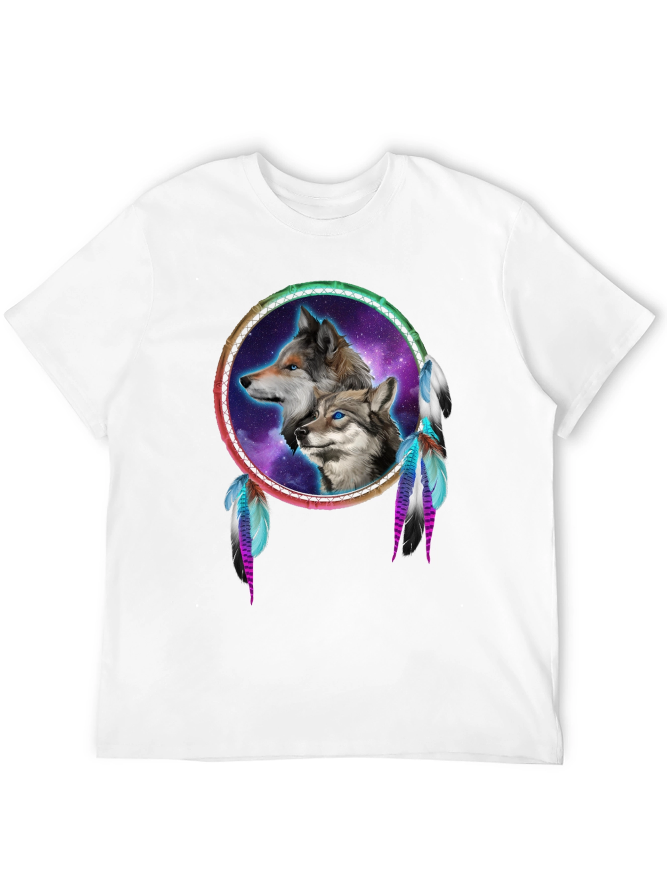 Wolf Dreamcatcher Black T-Shirt