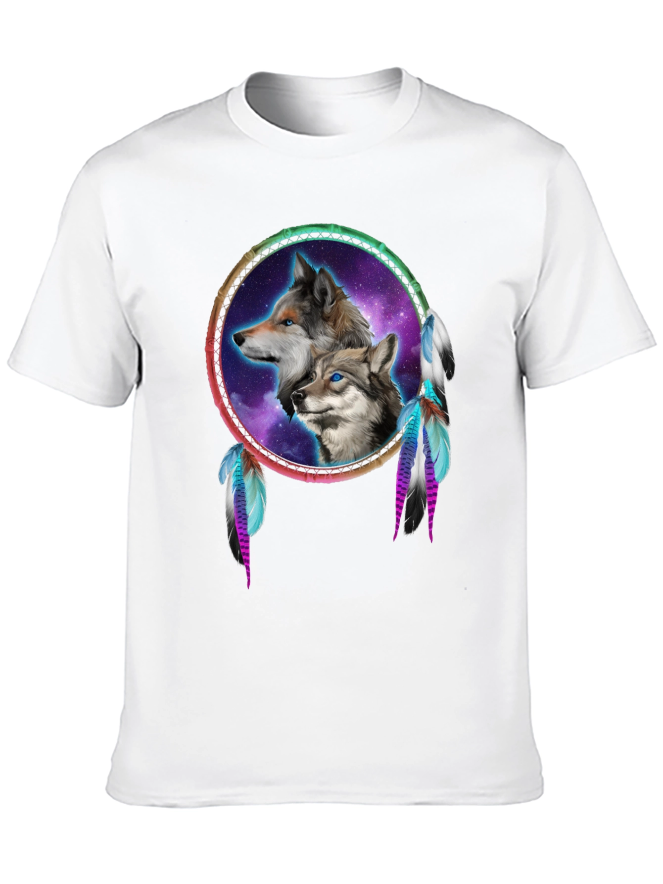 Wolf Dreamcatcher Black T-Shirt