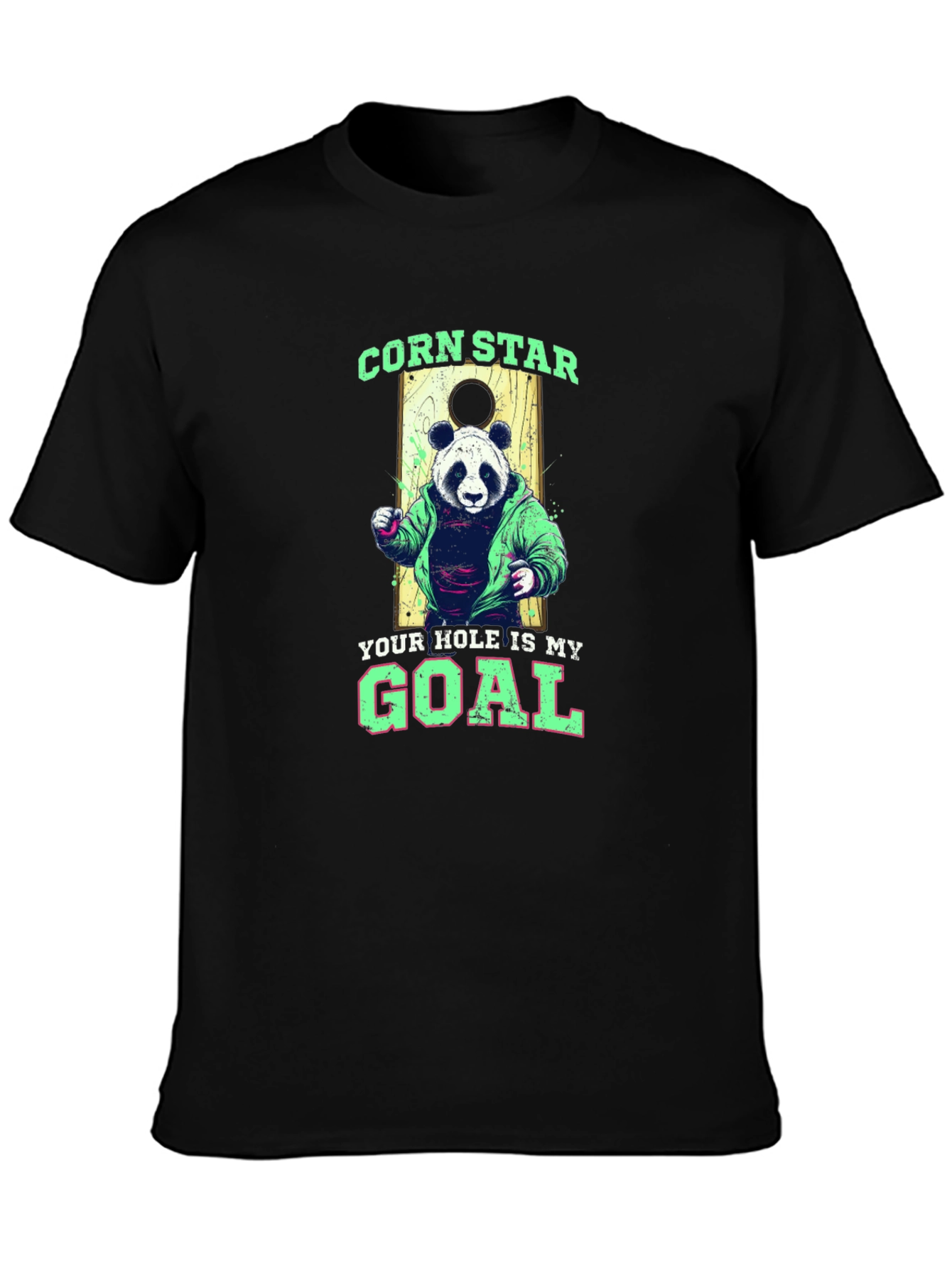 Corn Star Panda Graphic T-Shirt