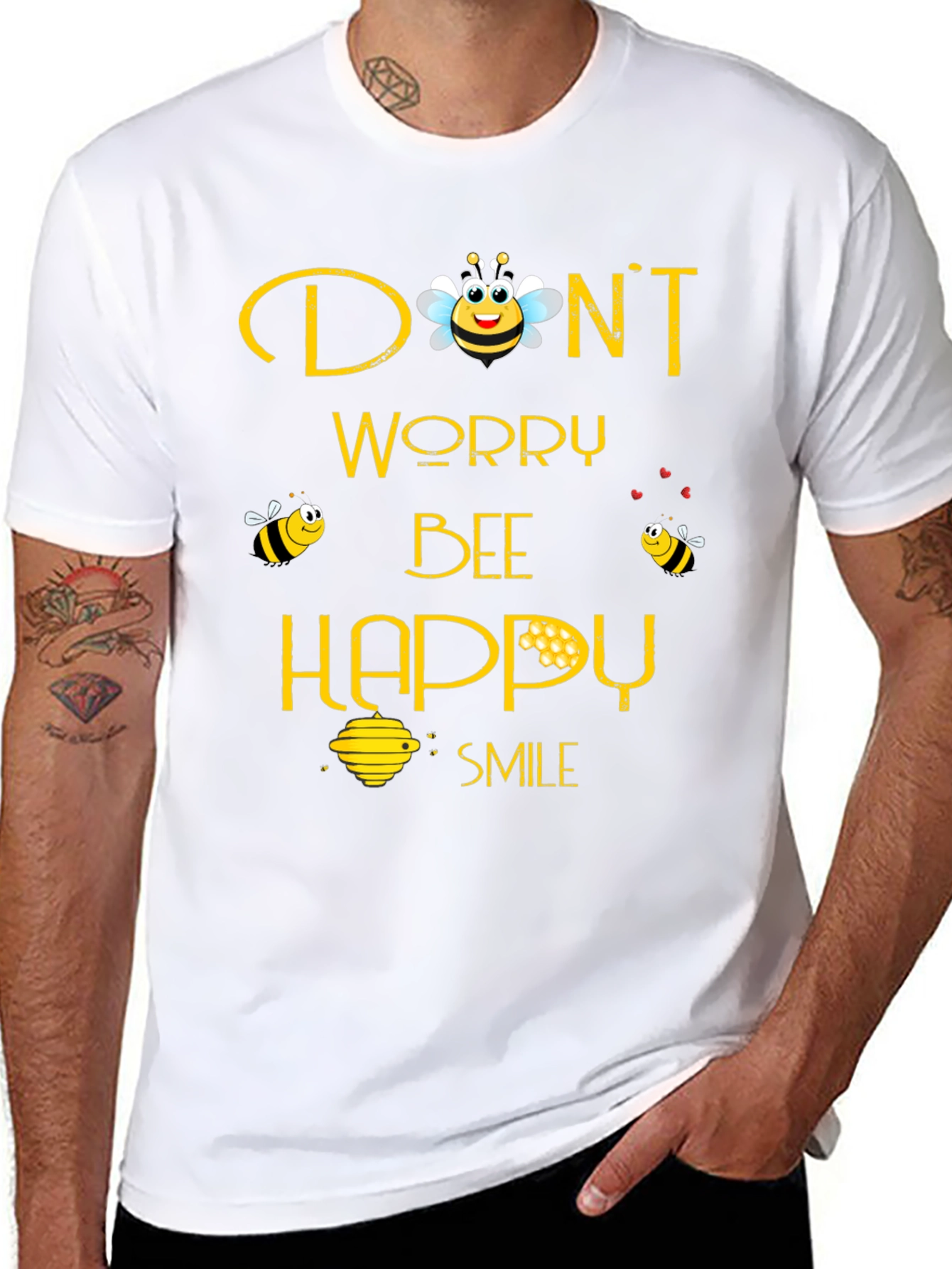Dont Worry Bee Happy Graphic Tee