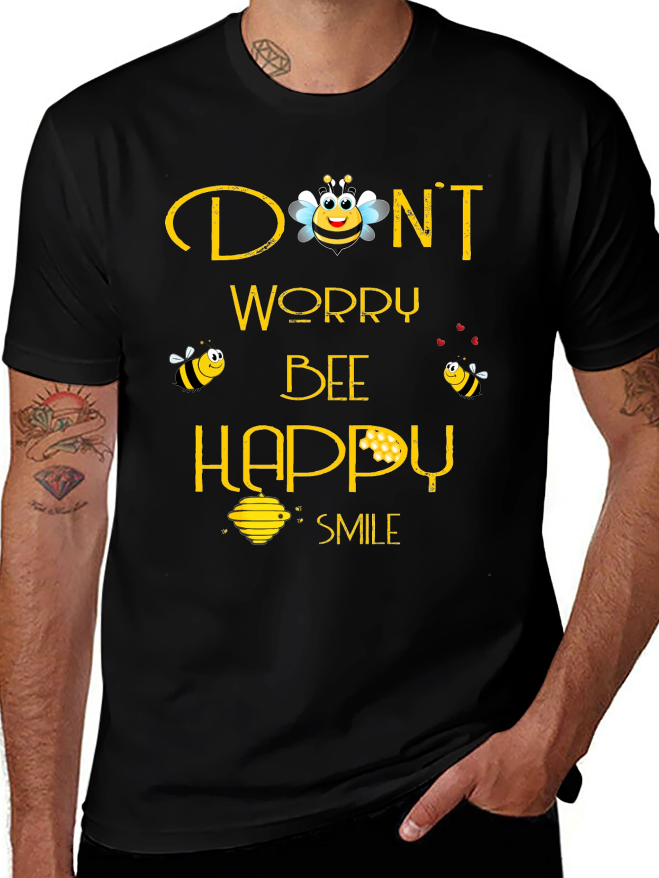 Dont Worry Bee Happy Graphic Tee