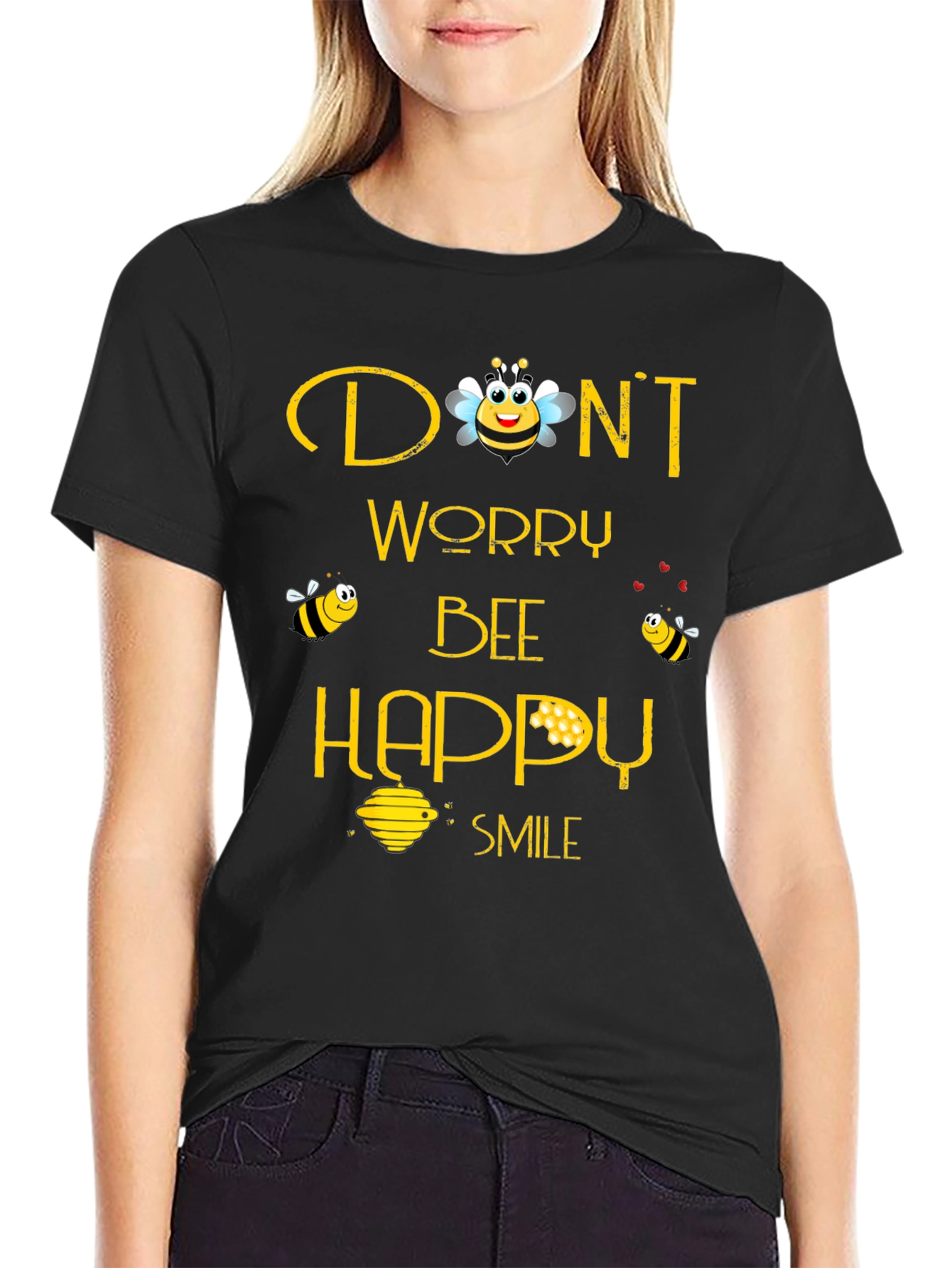Dont Worry Bee Happy Graphic Tee