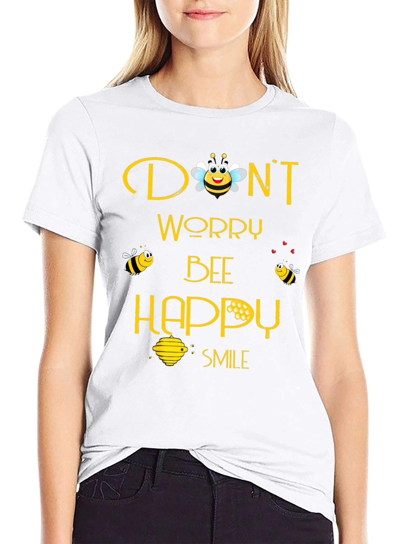 Dont Worry Bee Happy Graphic Tee