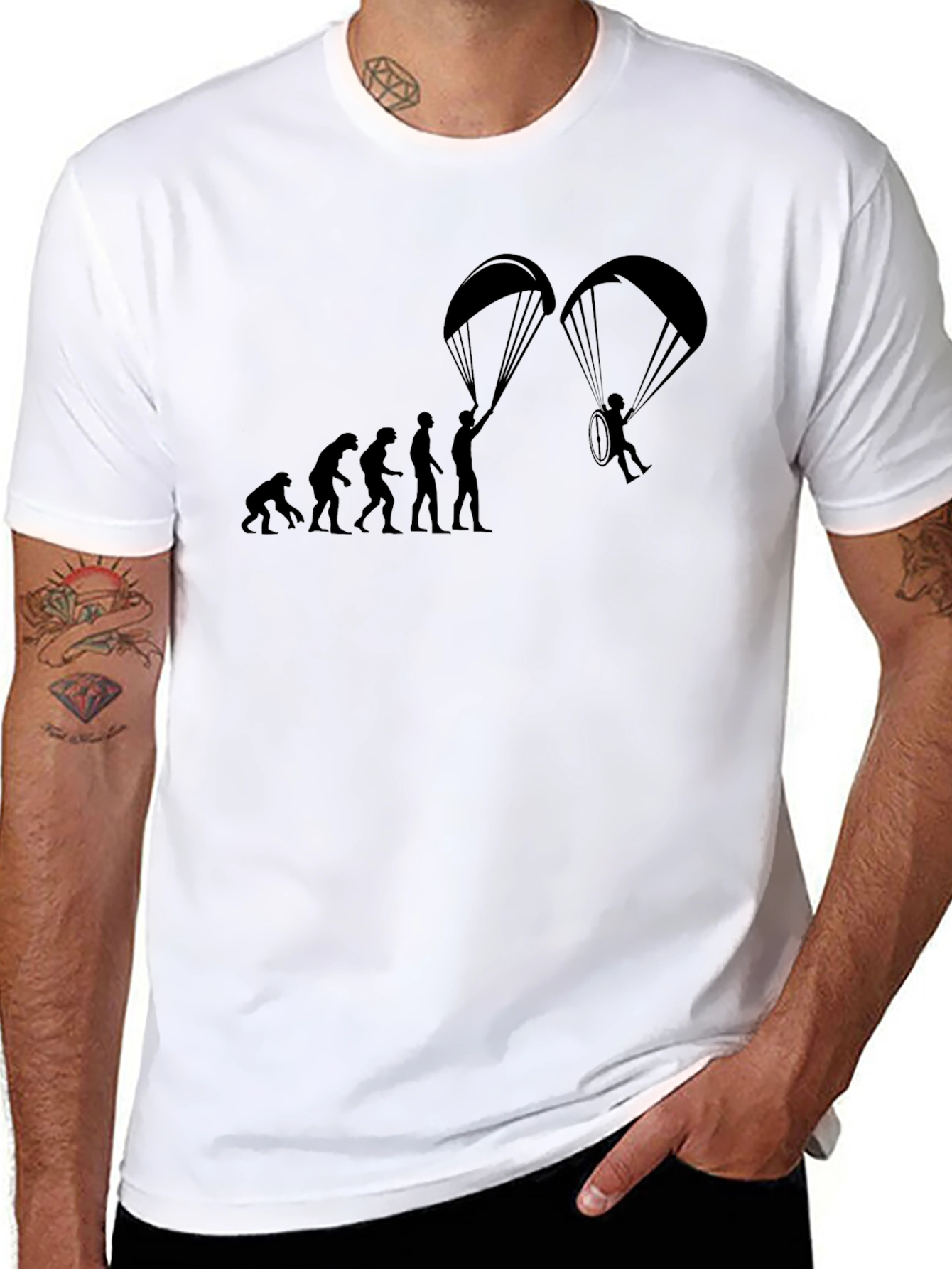 Paragliding Evolution Black T-Shirt