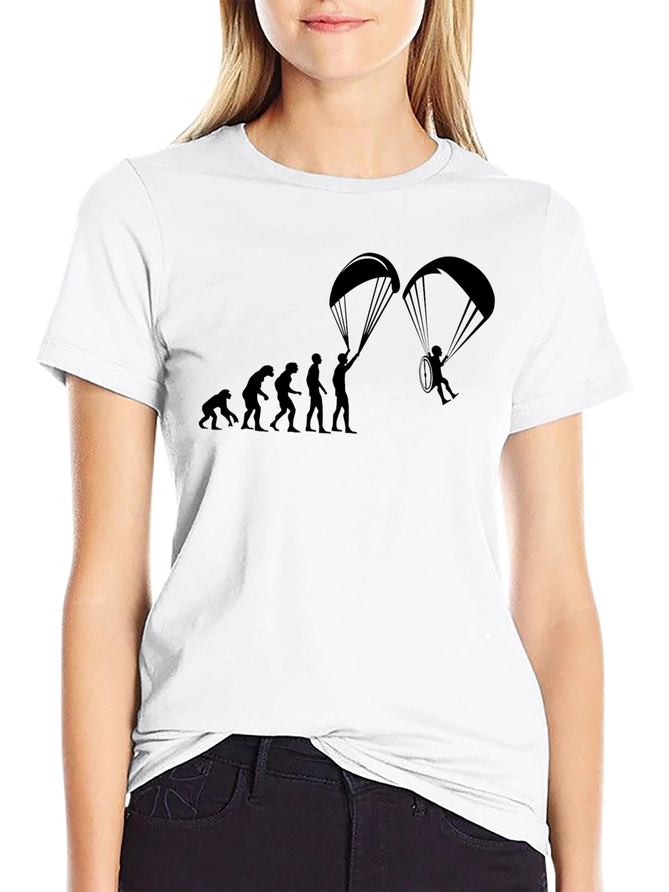 Paragliding Evolution Black T-Shirt