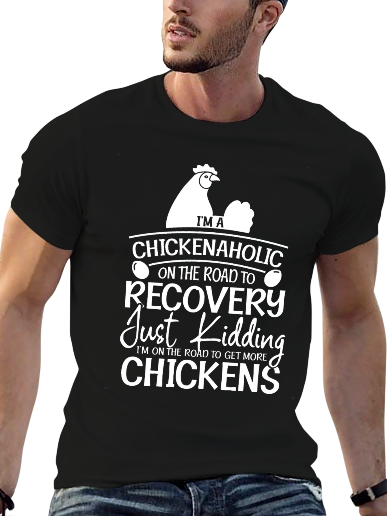 Chickenaholic T-Shirt - Funny Chicken Lover Tee