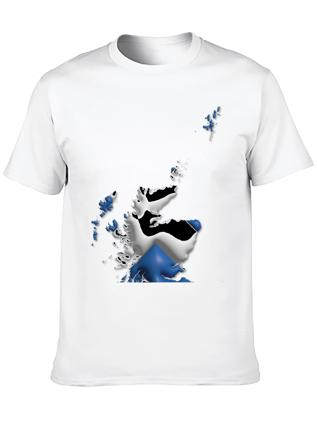 Scotland Flag Map Mens Graphic T-Shirt