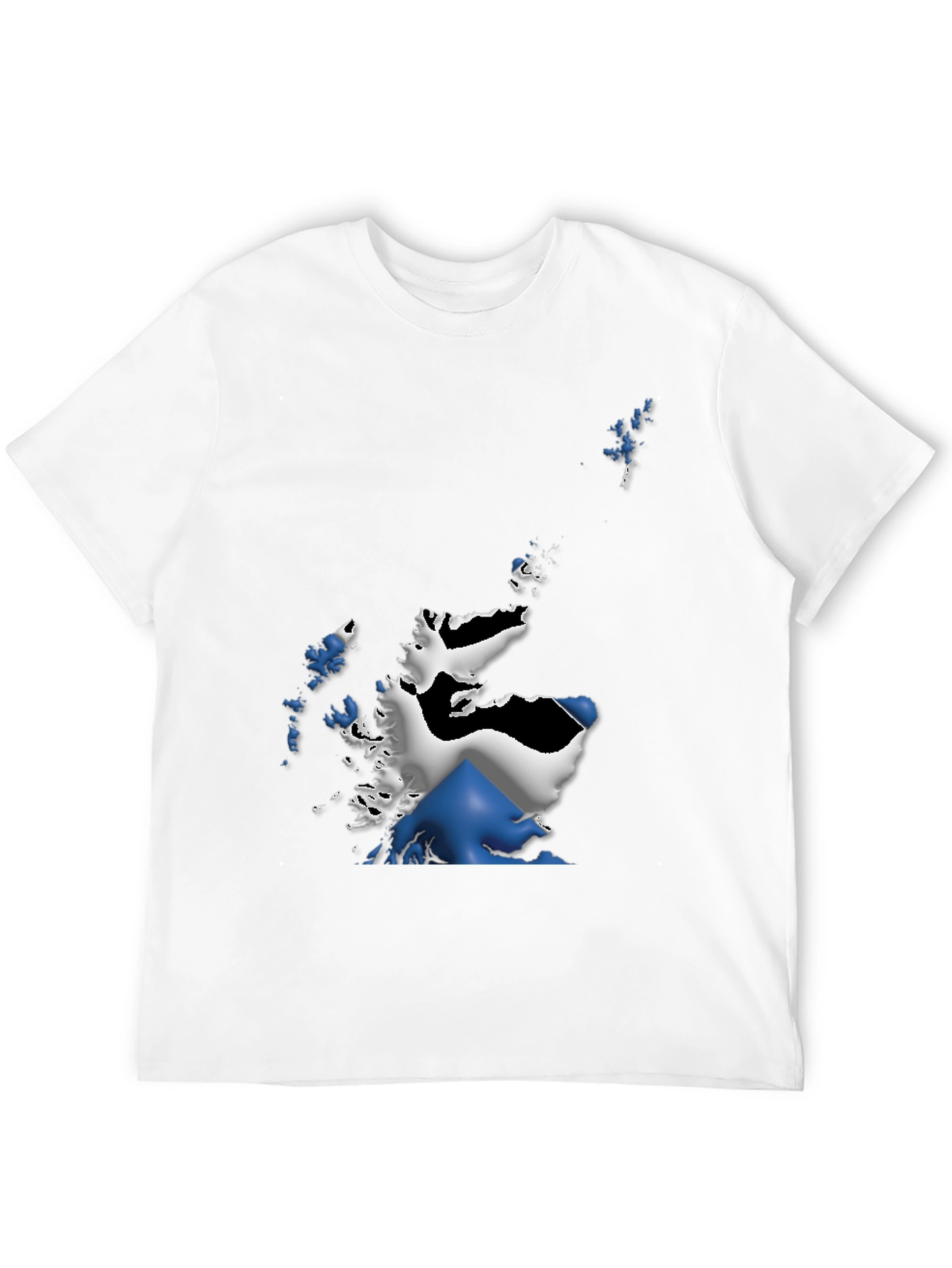 Scotland Flag Map Mens Graphic T-Shirt