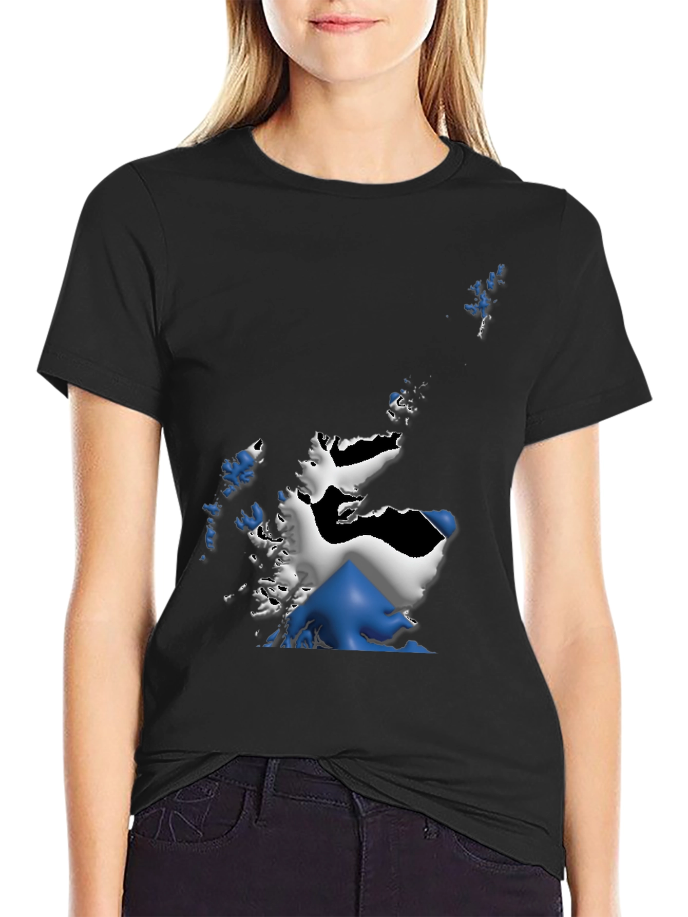 Scotland Flag Map Mens Graphic T-Shirt