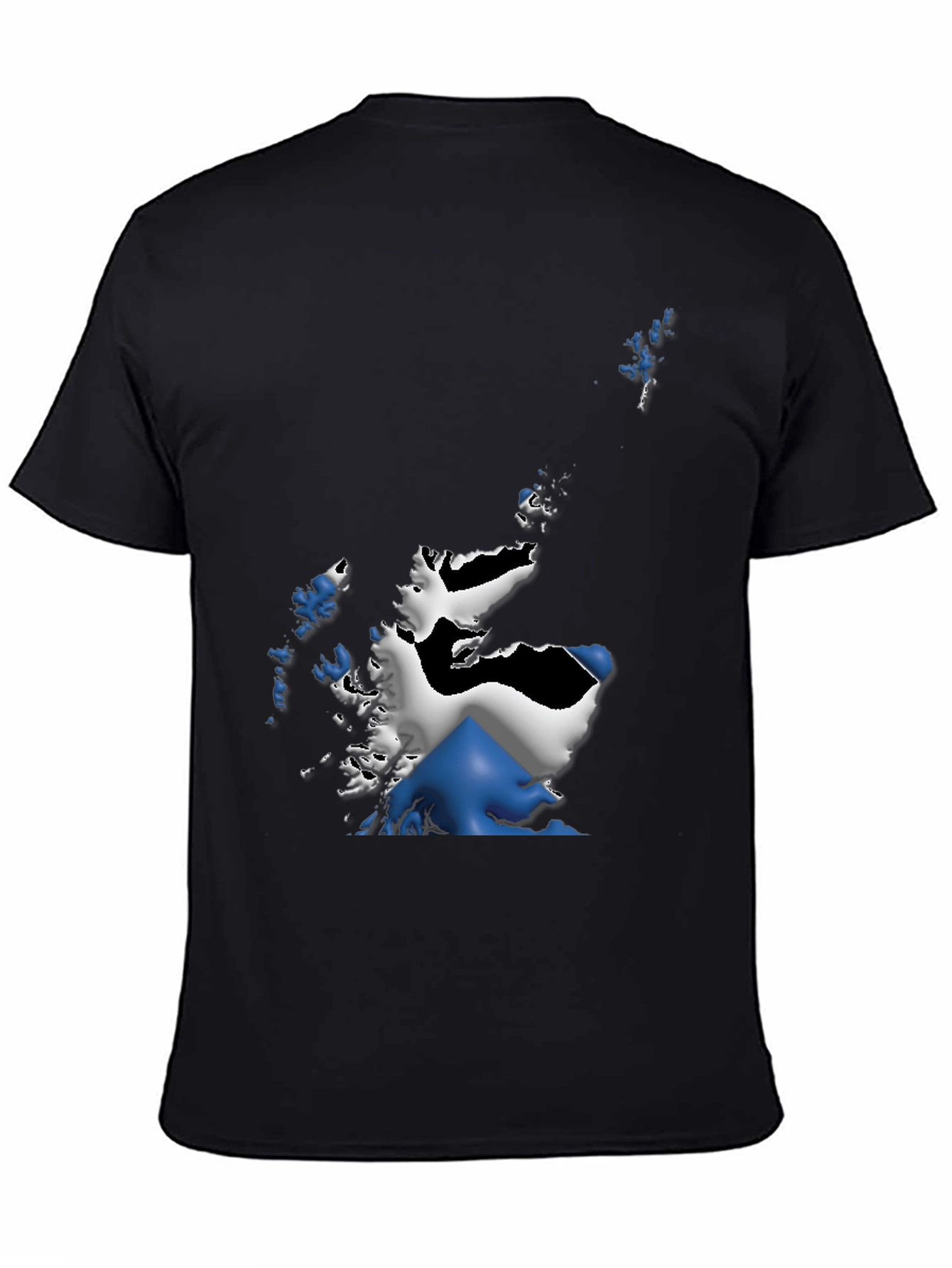 Scotland Flag Map Mens Graphic T-Shirt