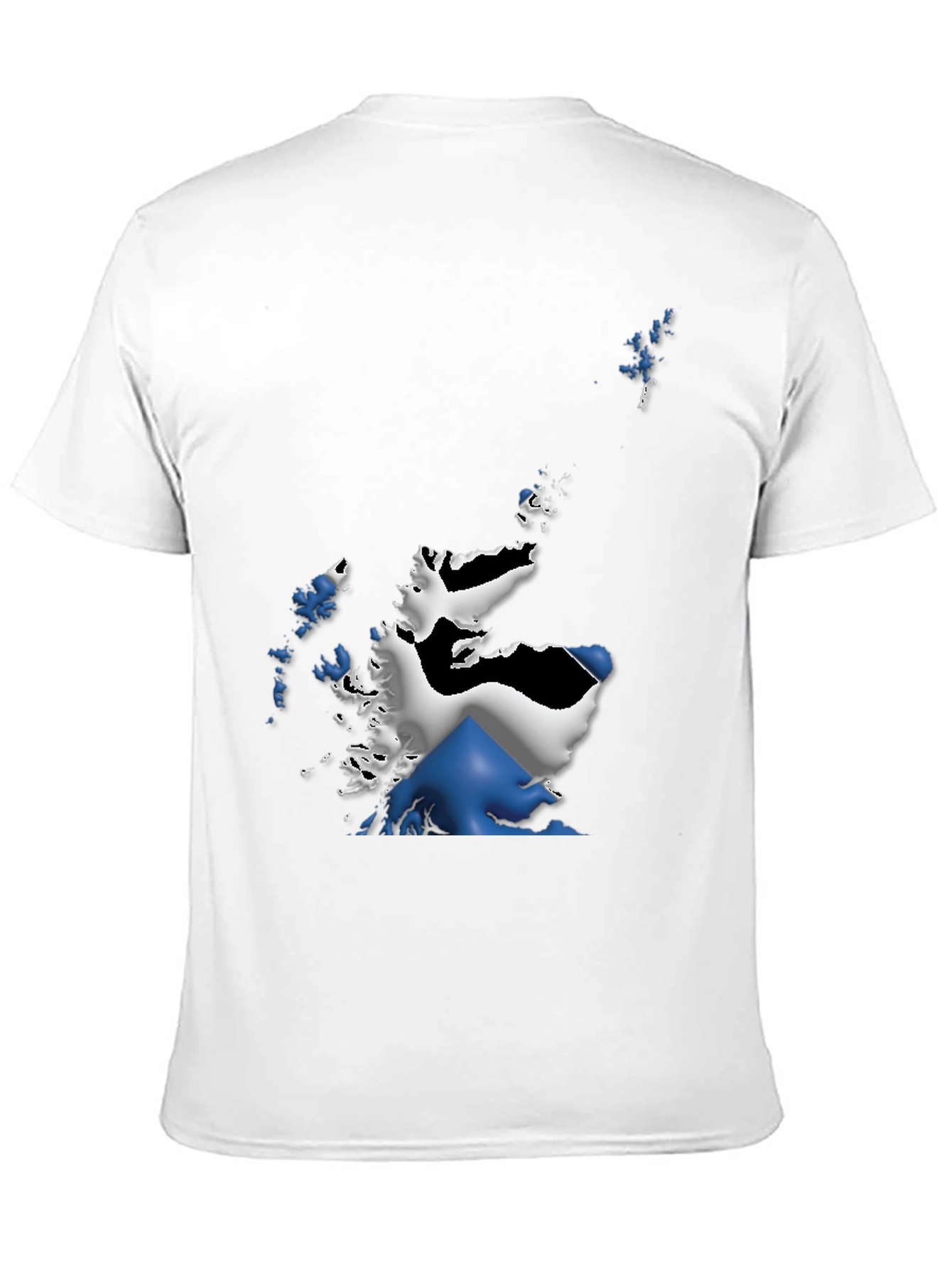 Scotland Flag Map Mens Graphic T-Shirt