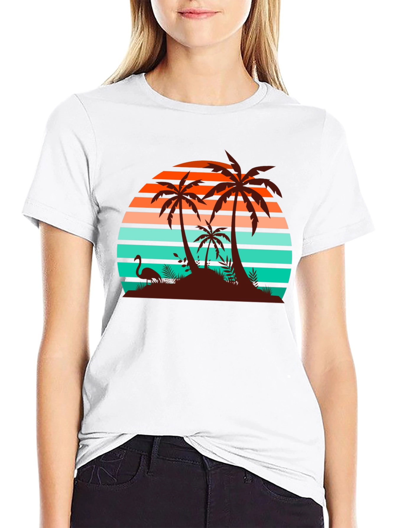 Retro Sunset Palm Tree T-Shirt
