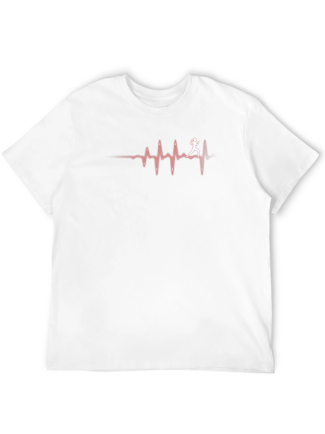Runner Heartbeat Graphic Tee - Black Cotton T-Shirt