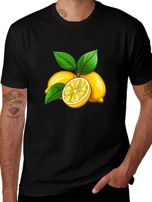 Lemon Graphic Tee - Fresh & Zesty Black T-Shirt