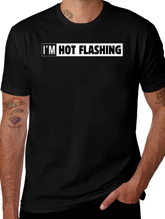 Im Hot Flashing Mens Black Graphic Tee